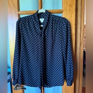 J Crew Dark Blue Women's Blouse - Size XXS